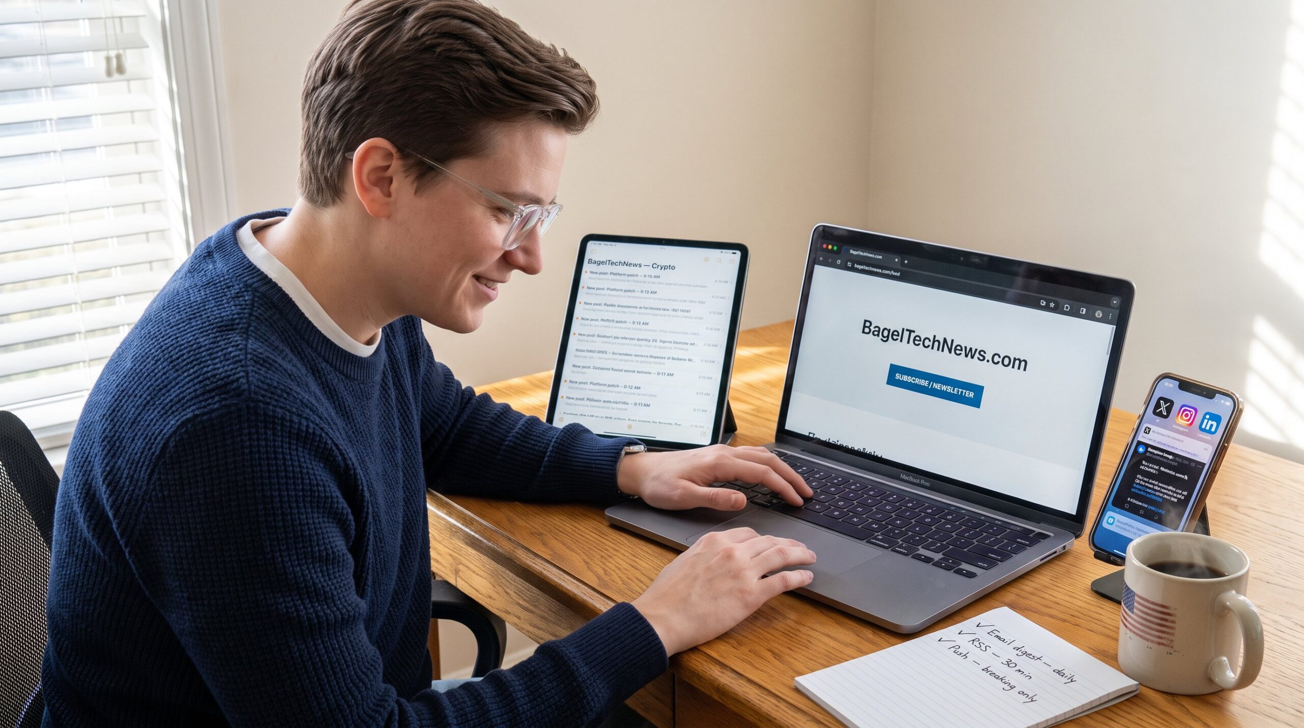 How to Follow New Posts from BagelTechNews.com